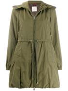 Moncler Fitted Parka Coat - Green