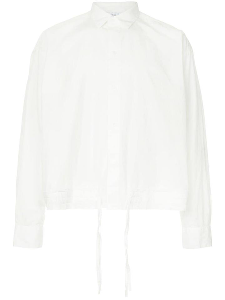 Unused Drawstring Hem Shirt - White