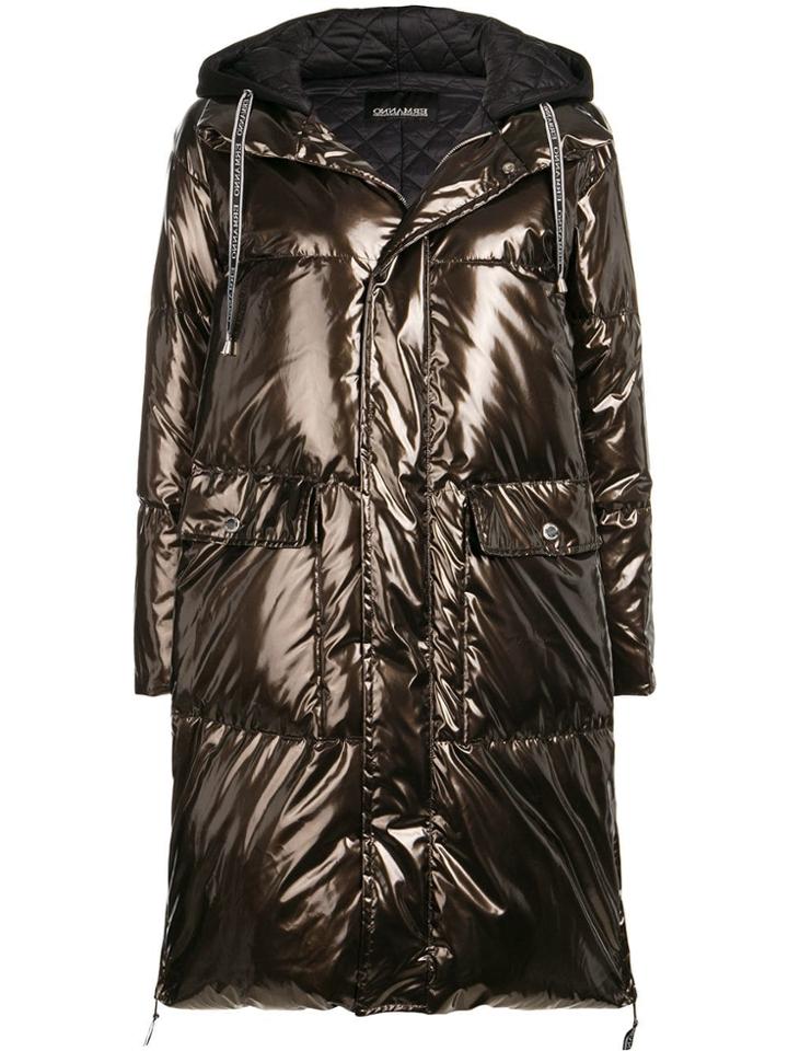 Ermanno Ermanno Padded Long Coat - Brown