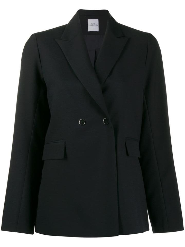 Roseanna Double-breasted Casual Jacket - Blue