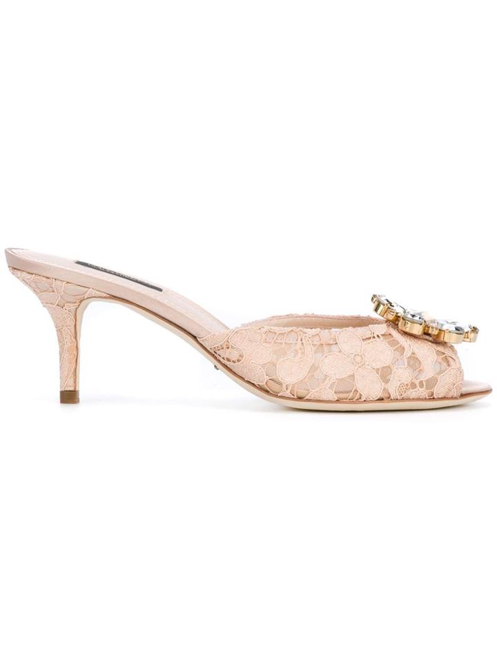Dolce & Gabbana Keira Mules - Neutrals