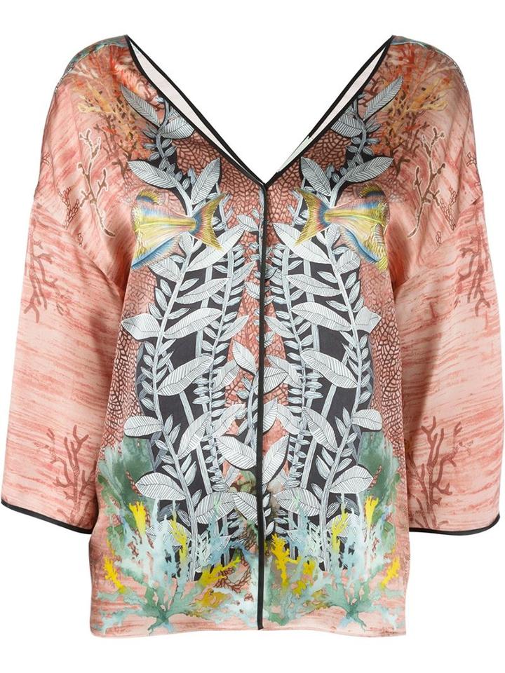 Forte Forte Three-quarter Sleeve Printed Blouse