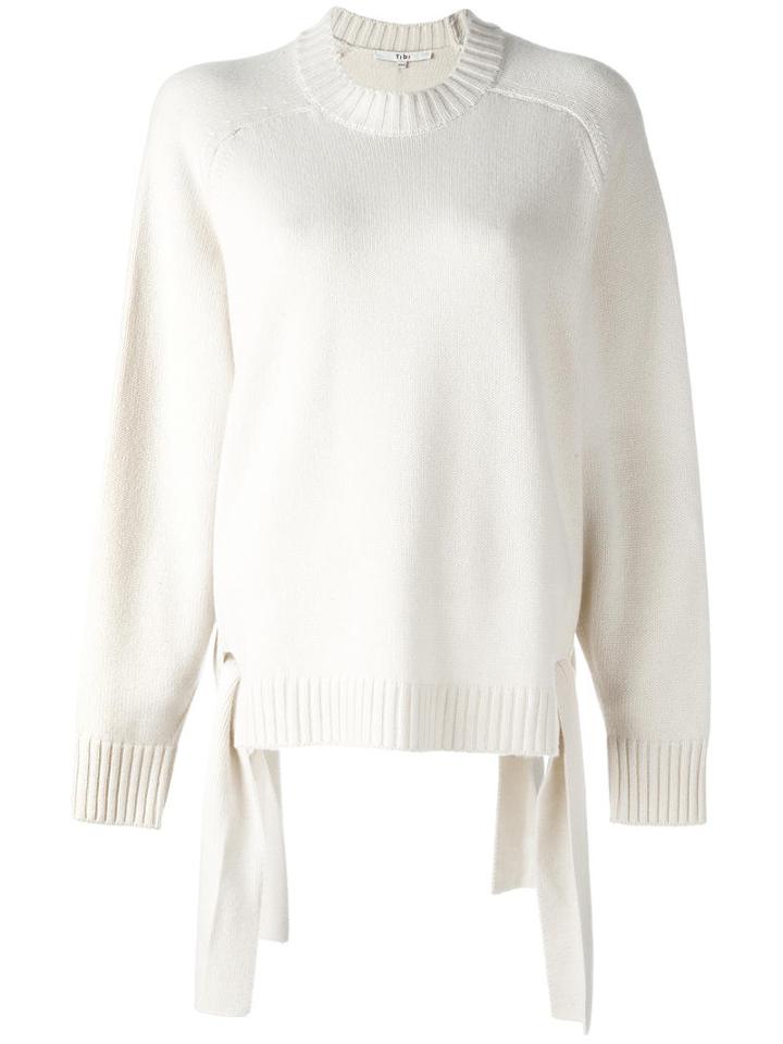 Tibi Cashmere Side-fastening Jumper, Women's, Size: Xs/s, Nude/neutrals, Cashmere