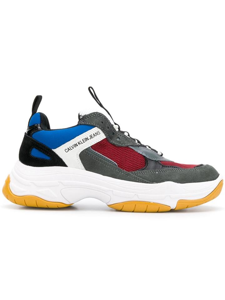 Calvin Klein Jeans Colour Block Sneakers - Red