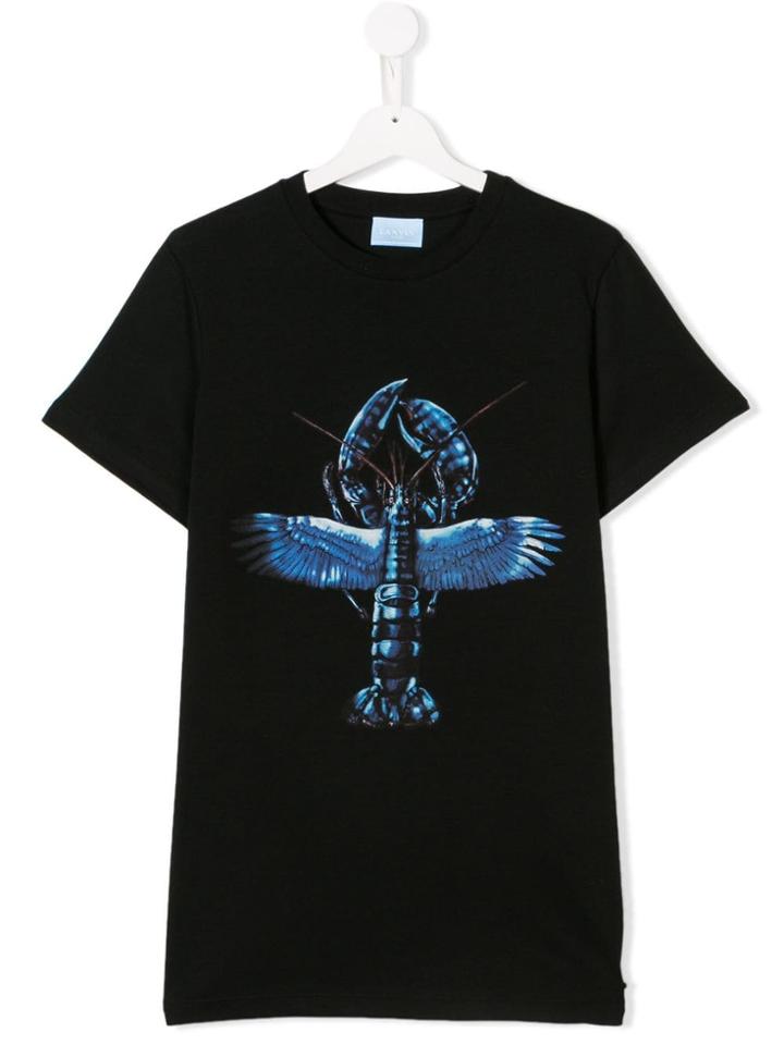 Lanvin Enfant Teen Lobster Print T-shirt - Black