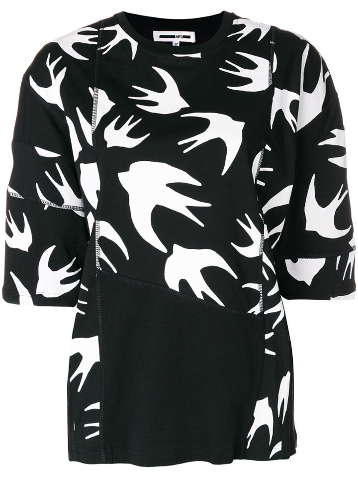 Mcq Alexander Mcqueen Birds Printed T-shirt - Black