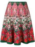 Alexander Mcqueen Floral Embroidered Skirt - Multicolour