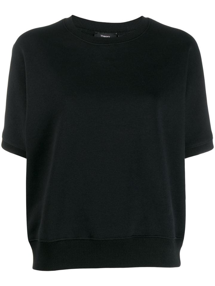 Theory Short Sleeved Sweatshirt - Black