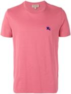 Burberry Embroidered Logo T-shirt, Men's, Size: Xs, Pink/purple, Cotton