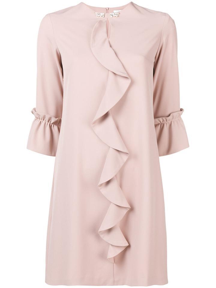 Blugirl Ruffle Trim Dress - Nude & Neutrals