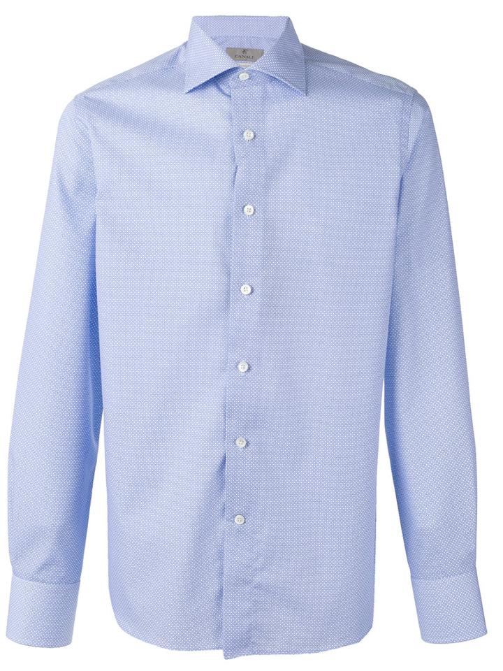 Canali - Classic Shirt - Men - Cotton - 38, Blue, Cotton