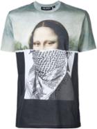 Neil Barrett Mona Lisa Print T-shirt, Men's, Size: Xl, Green, Cotton
