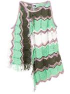 M Missoni Asymmetric Fringed Top - Green