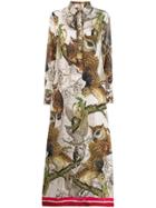 F.r.s For Restless Sleepers Owl Print Maxi Dress - Neutrals