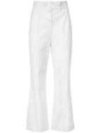 Proenza Schouler - Cropped Flared Trousers - Women - Spandex/elastane/wool - 2, White, Spandex/elastane/wool