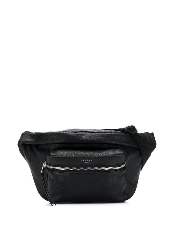 Sandro Paris Logo Belt Bag - Black