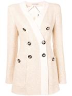 Alessandra Rich Double Breasted Jacket - Yellow