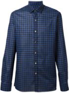 Lanvin Checked Shirt, Men's, Size: 40, Blue, Cotton