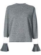 Toga Flared-cuff Sweater - Grey
