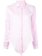 Alix - Elongated Sleeve Shirt - Women - Cotton - M, Pink/purple, Cotton