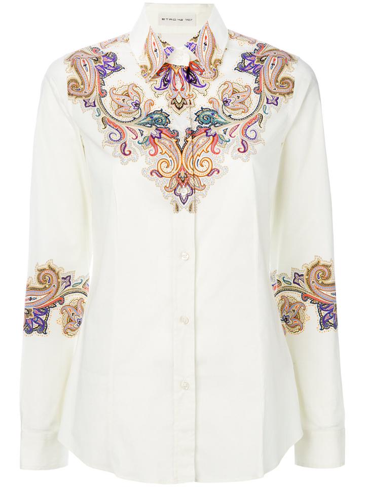 Etro Long-sleeved Printed Shirt - Nude & Neutrals