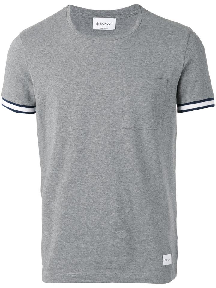 Dondup - Chest Pocket T-shirt - Men - Cotton/spandex/elastane - S, Grey, Cotton/spandex/elastane