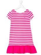 Gathered Hem Striped Dress - Kids - Cotton/modal - 8 Yrs, Pink/purple, Ralph Lauren Kids