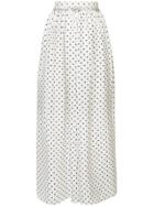 Gabriela Hearst Long Spot Print Skirt - White
