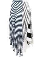 Loewe Asymmetric Stripe Skirt - Blue