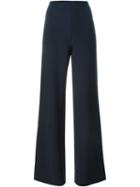 T By Alexander Wang Wide Leg Trousers, Women's, Size: 2, Blue, Polyester/polyurethane