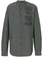 Versace Embroidered Capitelli Shirt - Grey