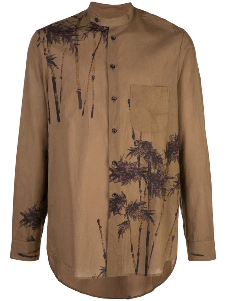 Uma Wang Tree Print Shirt - Brown