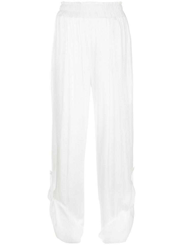 Styland Gathered Ankles Palazzo Trouser - White