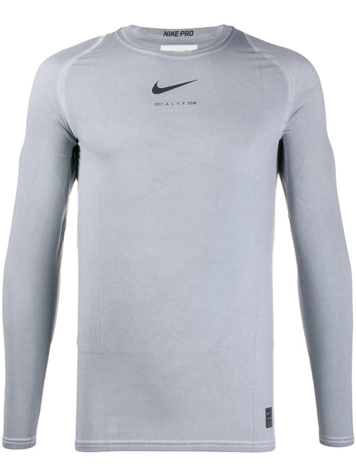 1017 Alyx 9sm X Nike Logo-print Top - Grey