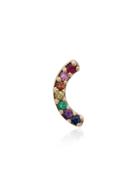 Andrea Fohrman 18k Yellow Gold Rainbow Sapphire Emerald Earring - 108