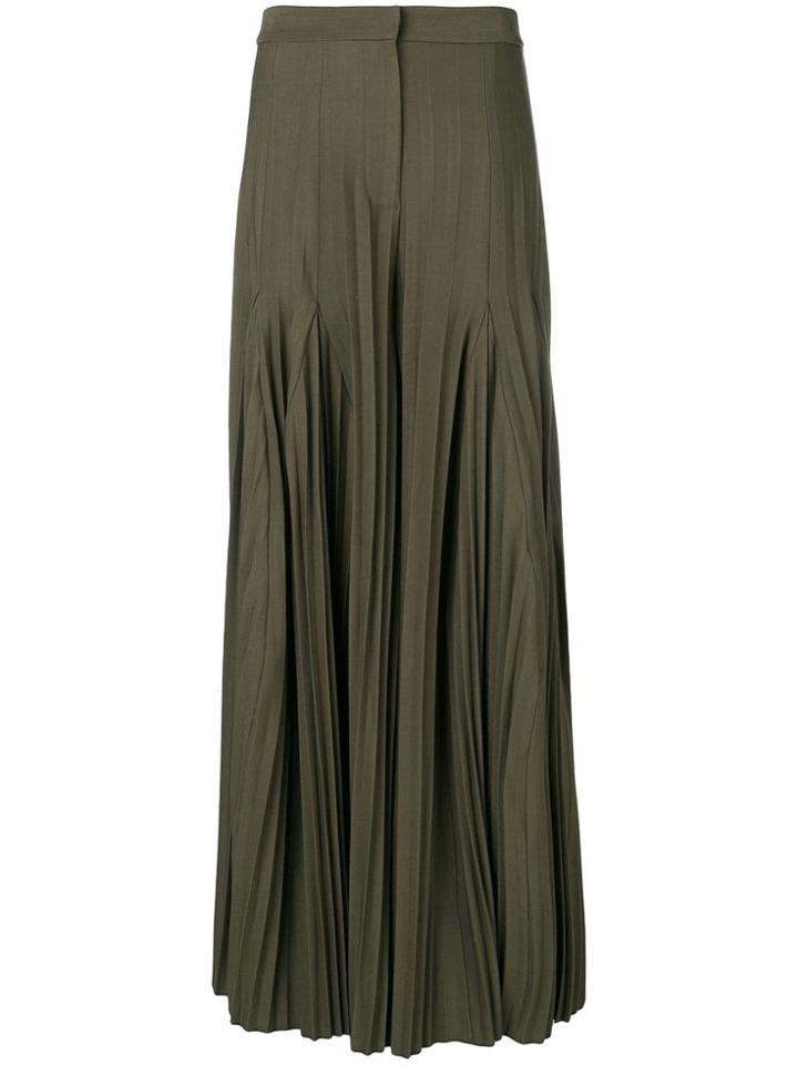 Jacquemus Pleated Wide Leg Trousers - Green