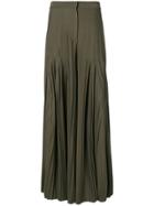 Jacquemus Pleated Wide Leg Trousers - Green