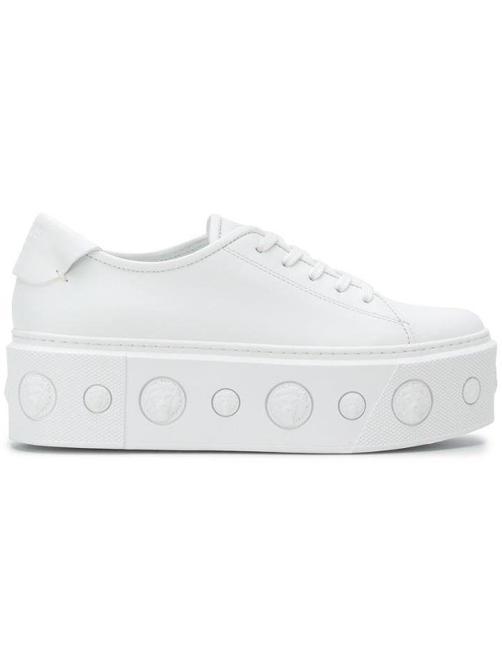 Versus Embossed Platform Sneakers - White