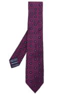 Kiton Jacquard Embroidered Tie - Pink & Purple