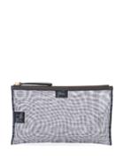 Fendi Logo Mesh Clutch Bag - Blue