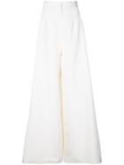 Bambah - High Waist Palazzo Pants - Women - Silk - 8, White, Silk