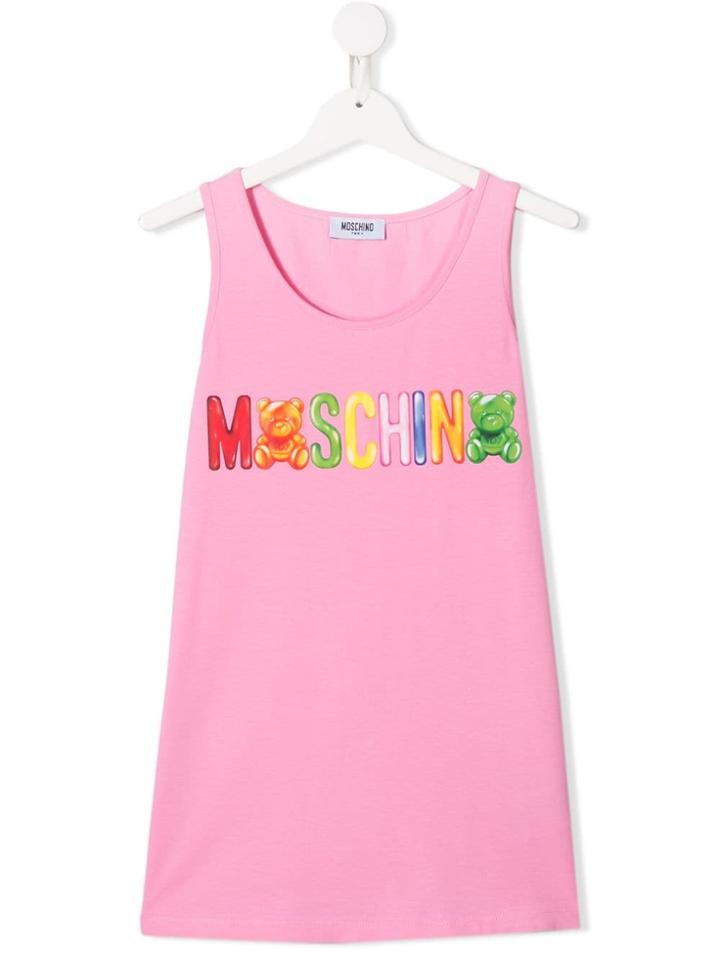 Moschino Kids Sweet Logo Tank - Pink