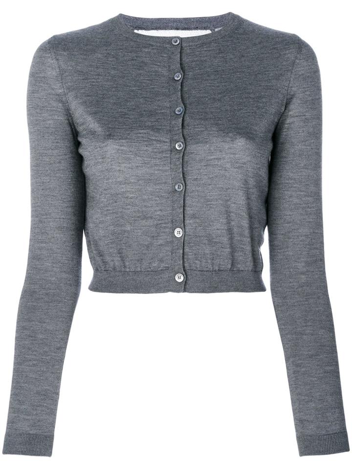 Red Valentino Round Neck Cardigan - Grey