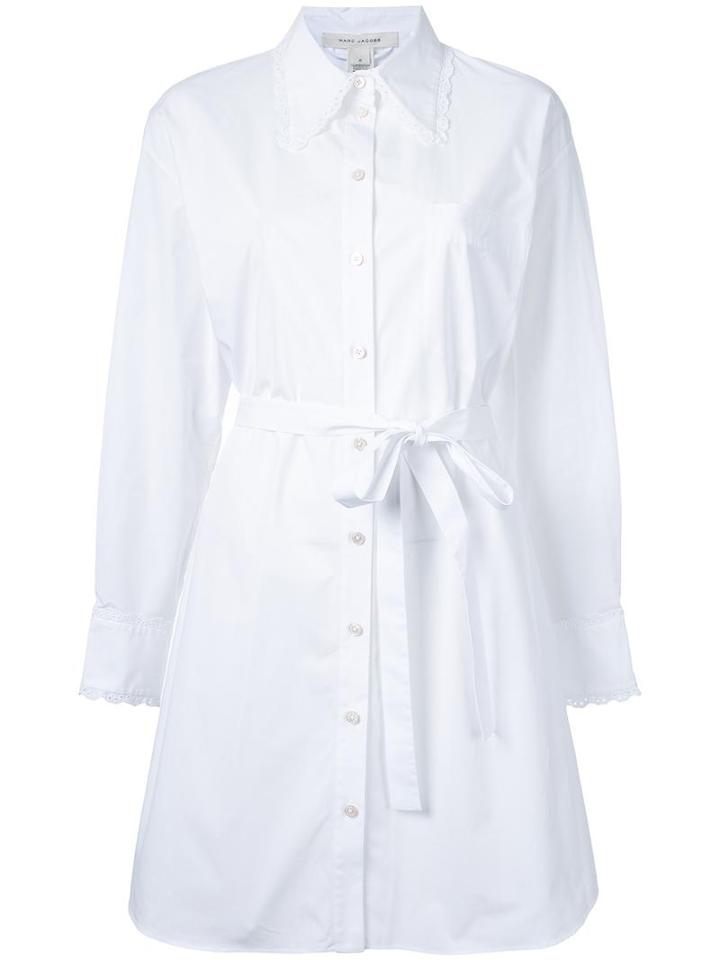 Marc Jacobs Oversized Shirt Dress, Women's, Size: 10, White, Cotton/spandex/elastane