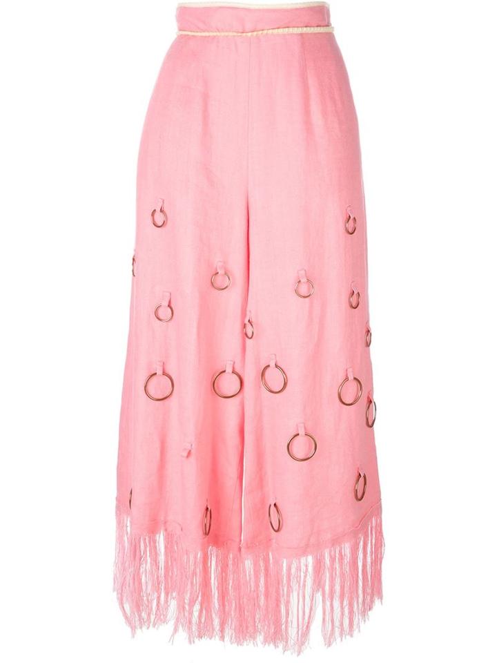 Msgm Wide-leg Frilled Trousers