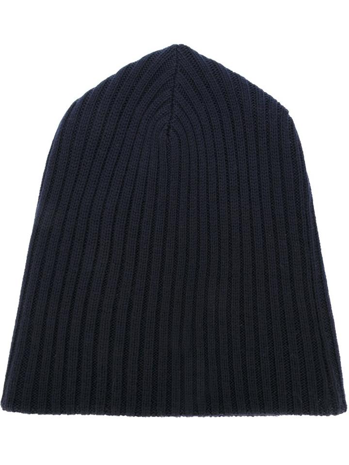 6397 Ribbed Knit Beanie, Women's, Blue, Wool