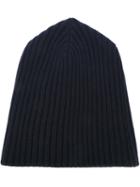 6397 Ribbed Knit Beanie, Women's, Blue, Wool