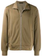 Helmut Lang Zipped Jacket With Striped Detail - Green