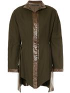 Yohji Yamamoto Vintage Stand-collar Asymmetric Jacket - Green