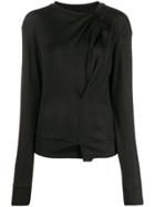 Unravel Project Ruched Hole Detail Jumper - Black